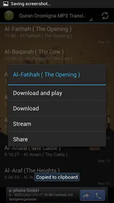 Quran Oromigna MP3 Translation android App screenshot 2